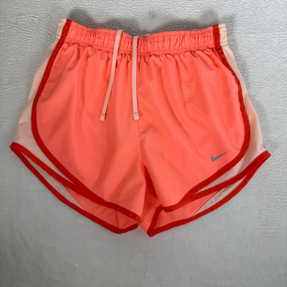 Nike Dri-FIT Tempo Running Shorts Womens Small Coral Peach Orange Athletic Gym